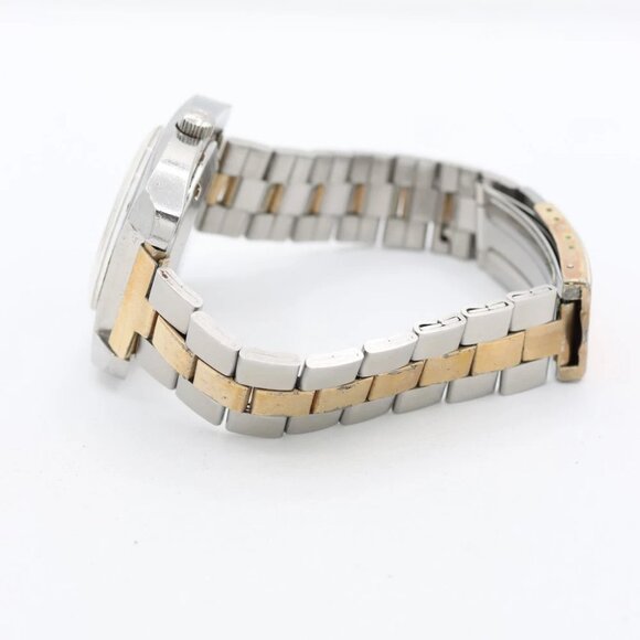 Vintage 35mm Caravelle Faded Blue Tropical Men's Automatic Wristwatch Steel - Picture 10 of 10